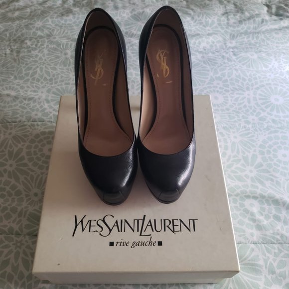 YSL PLATFORM BLACK SIZE 6½